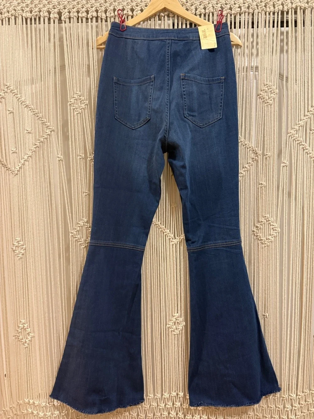 Aphrodite NWT Dark Blue Bell Bottom Jeans - Picture 4 of 10